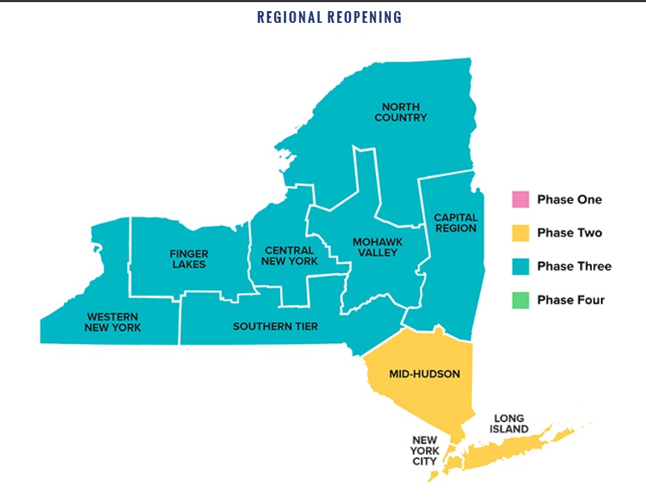 New York City In New York Map Updated - Reopening New York: Where Are We? A Visual New York City In New York Map Updated - Reopening New York: Where Are We? A Visual